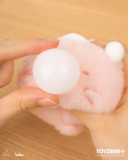 LULU The Piggy Blowing Bubble Plush Pendant - Kawaii Keychain Charm
