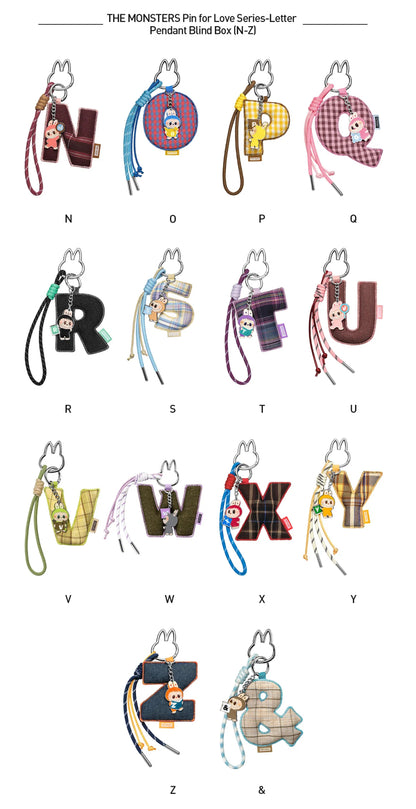 THE MONSTERS Pin for Love Series- Letter Pendant Blind Box (A-Z)