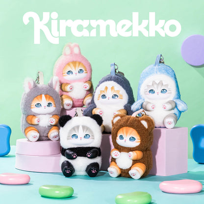 Mofusand Kiramekko Fluffy Kittens Plush Pendant Blind Box - Collectible Keychain