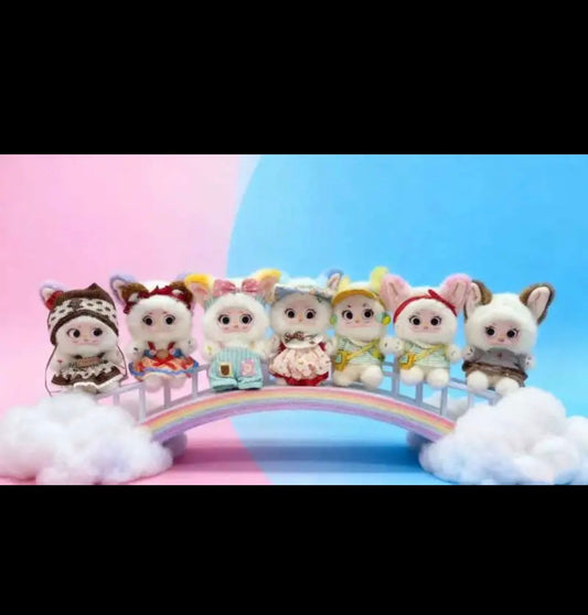 Fluffykins Fox Plush Pendant Blind Box - Collectible Keychain Charm