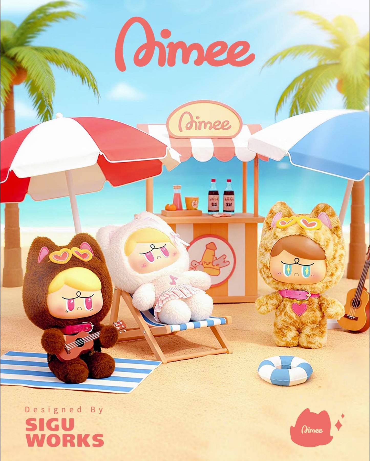 Angry Aimee Summer Music Festival Plush Pendant Blind Box