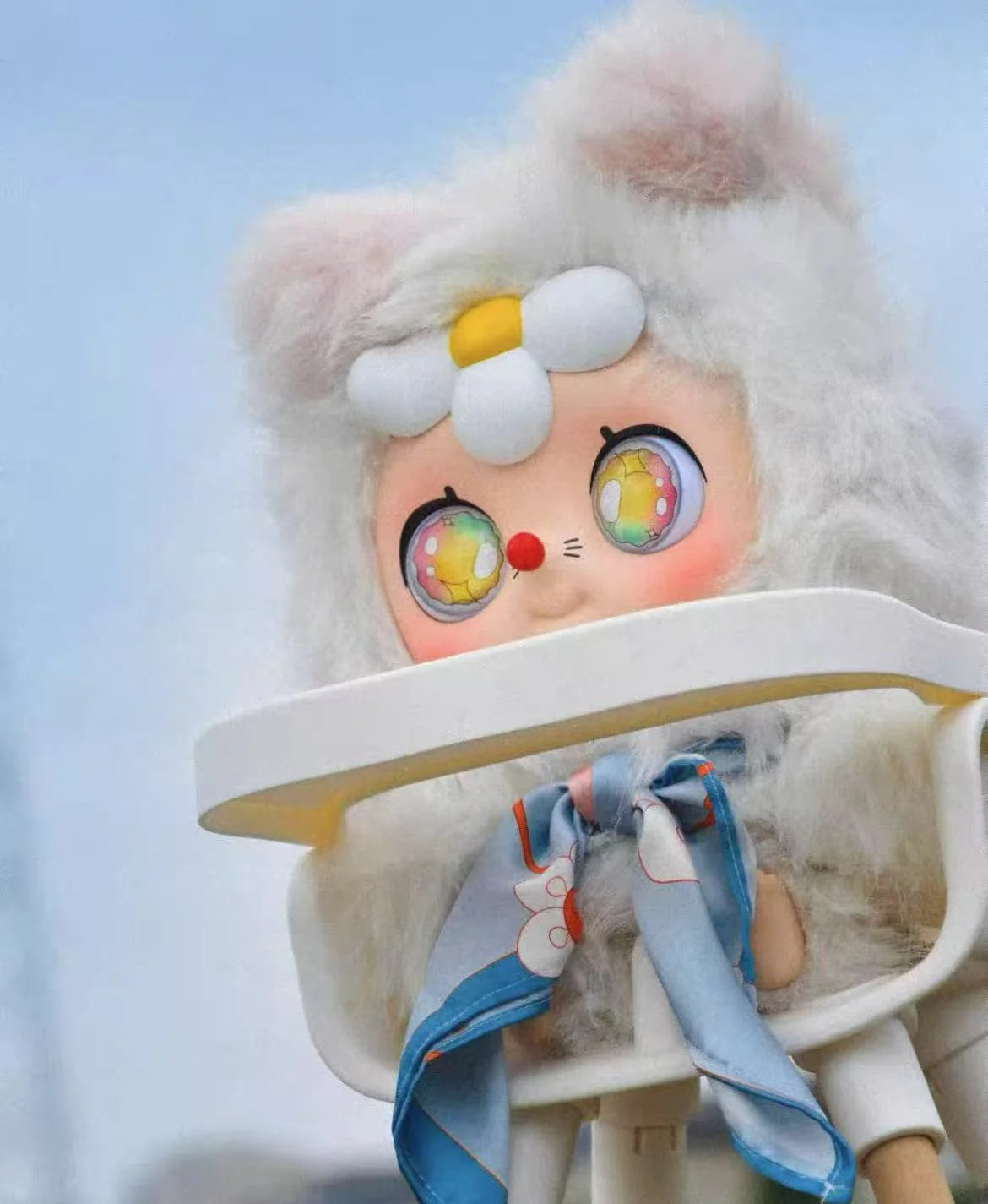 Moodeverse 400% collectible plush doll side angle displaying detailed craftsmanship and soft texture