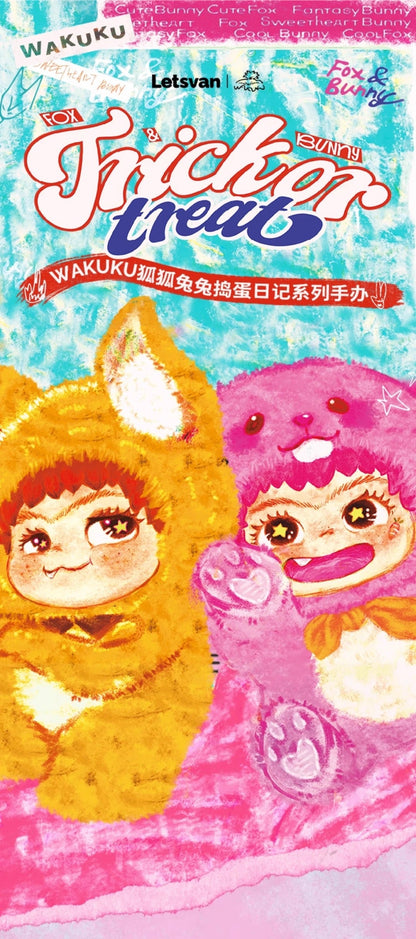 Wakuku Fox & Bunny Trick Or Treat Series Plush Blind Box