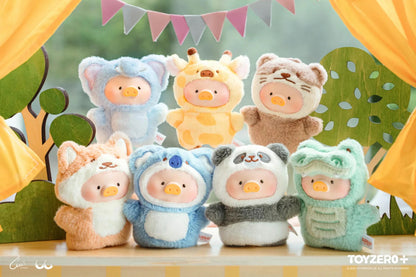 Lulu The Piggy - Animal Party Puppet Show PVC Face Plush Keychain Blind Box